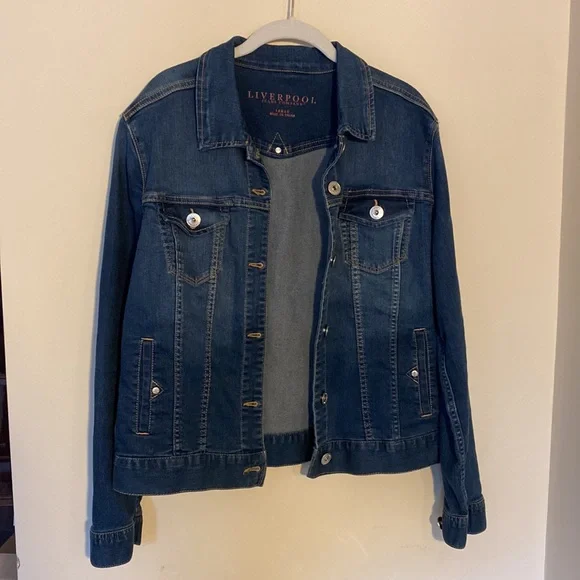 Liverpool Jeans Company Denim Jeans Jacket Women’s Size Large EUC - Picture 7 of 8